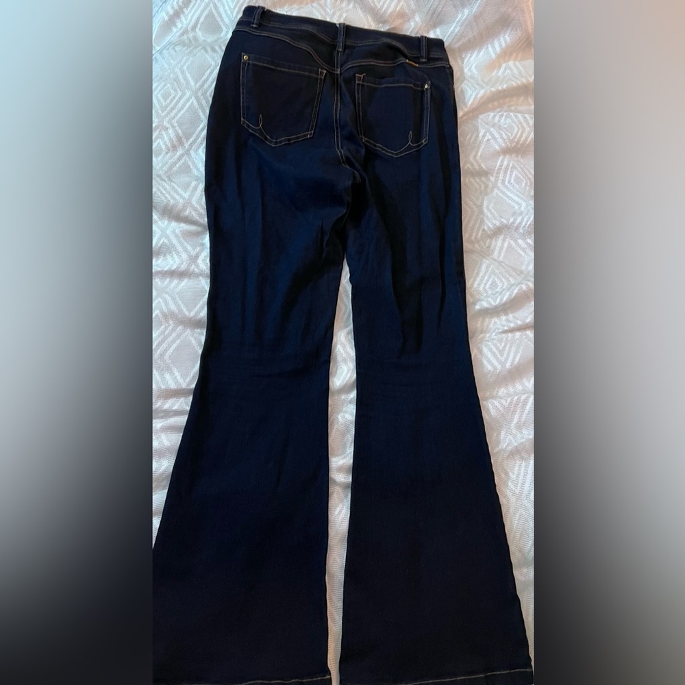 INC International Concepts Flare Leg Jeans Women’s Size 10R Dark Wash